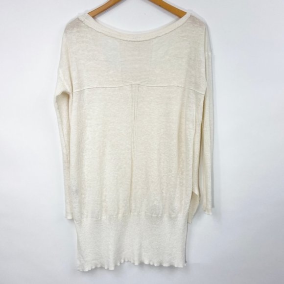 Free People Lace Road Boho Linen Oversized Pullover XS - Picture 5 of 7